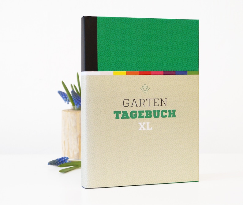 B-STOCK: GARDEN DIARY XL, perpetual calendar for gardeners, garden notebook, book for hobby gardeners, garden gift, Christmas gift image 1