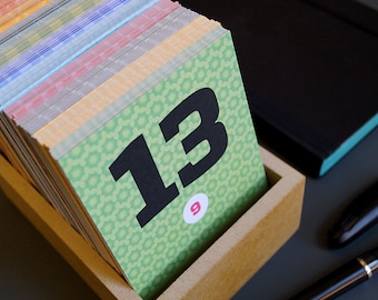 HAPPYDAYSBOX, beautiful days box as a language-independent variant, perpetual index card calendar, special gift idea, sperlingb
