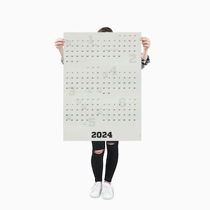 Wall calendar 2024 large, calendar poster 2024, annual calendar 2024 wall, A1 2-part, with matching sticky notes, office calendar, project planner image 4