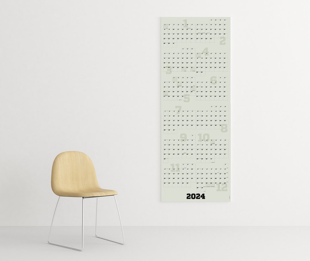 Wall Calendar 2024 Extra Large // 2-part Calendar With - Etsy