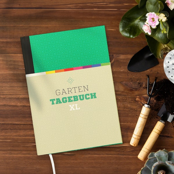 GARTENTAGEBUCH XL, Garten-Notizbuch, Buch für Hobbygärtner, mit ewigem Kalender und Tipps für jeden Monat, Geschenk Weihnachten