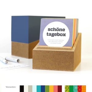 Scatola con biglietti per collezionare ricordi, SCATOLA BELLA GIORNATA con coperchio, utilizzabile per molti anni, calendario perpetuo, regalo battesimo ragazzo