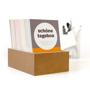 Collect memories: SCHÖNETAGEBOX, perpetual calendar and diary in one box, special gift for birth image 1