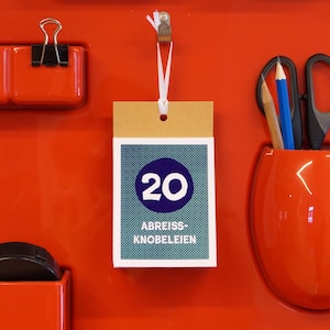 ABREISSBLOCK mit Rätseln // kleines Geschenk, Mitbringsel für Knobelfans ab 12 Jahren // Weihnachten, Ostern, Geburtstag