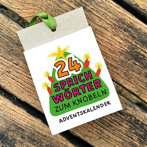 ADVENT CALENDAR with funny picture puzzles, guess the proverbs!