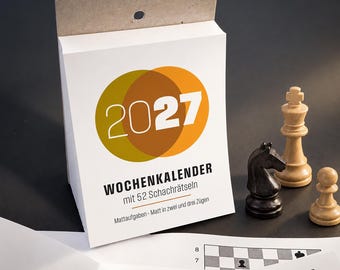 Weekly Calendar 2027 Chess Puzzles – 52 Checkmate Problems to Solve