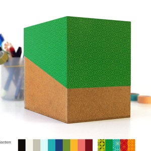 Box mit Deckel in verschiedenen Farben, SAMMELBOX, leer, Kiste zum Sammeln, Kasten mit schrägem Deckel, Karteikartenbox, sperlingb.design