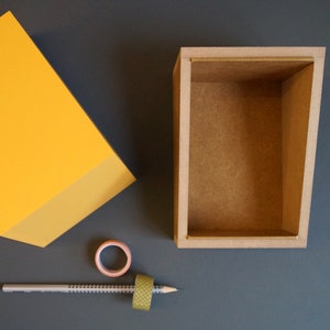 SAMMELBOX, Box mit Deckel in verschiedenen Farben, leer, Kiste zum Sammeln, Kasten mit schrägem Deckel, Karteikartenbox, sperlingb.design Bild 2