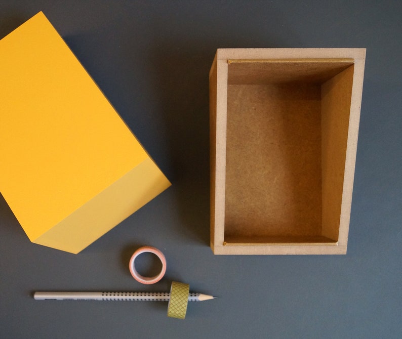SAMMELBOX, Box mit Deckel in verschiedenen Farben, leer, Kiste zum Sammeln, Kasten mit schrägem Deckel, Karteikartenbox, sperlingb.design Bild 2