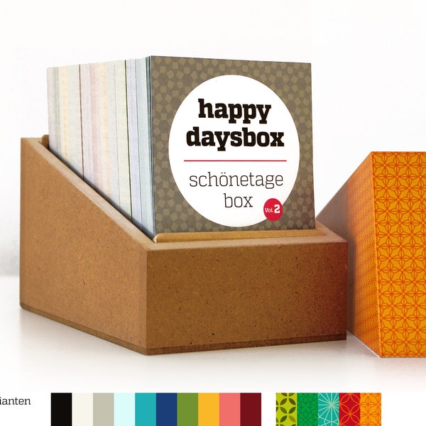 Diary Schönetagebox Vol. 2 - HAPPYDAYSBOX, suitable for all languages, memory box, perpetual calendar, wedding gift, sperlingb