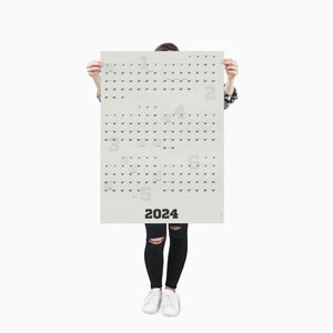 Wall calendar 2024 extra large // 2-part calendar, with matching sticky notes, sperlingb image 2