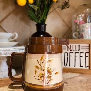 Vintage 1982 Thermo-Serv Insulated Coffee Mug