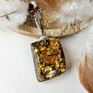 Sparkling pendant Baltic amber, cognac silver pendant, 925 silver pendant, gemstone, boho style, gift for women