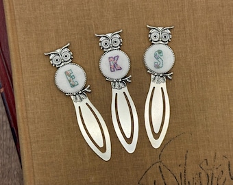 Hand Embroidered Metal Bookmark-Letters
