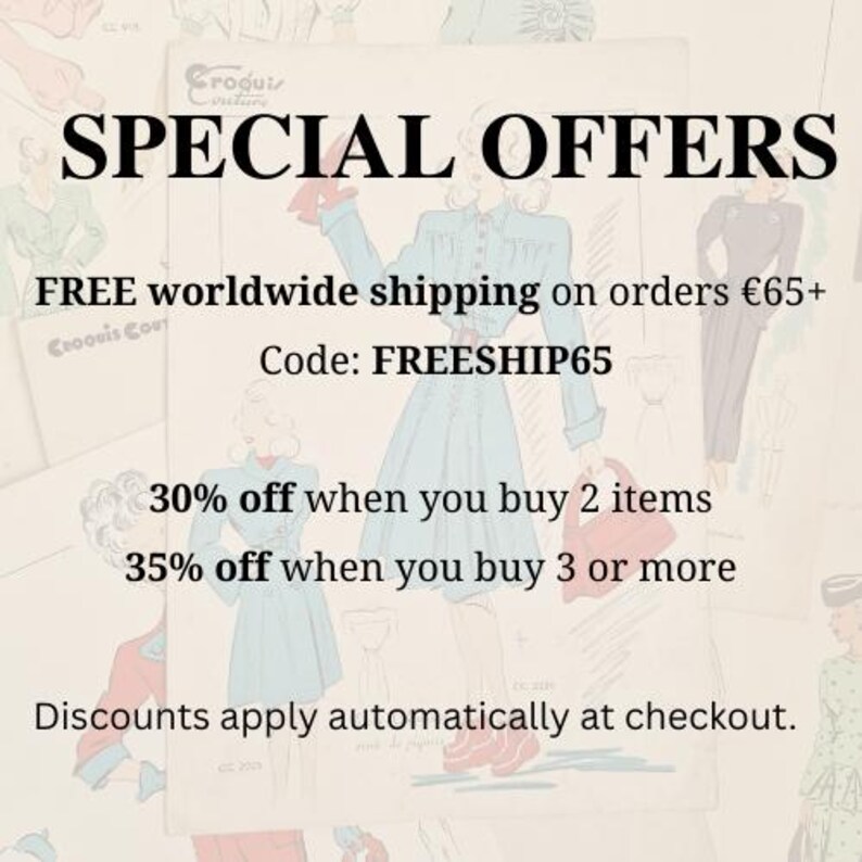 FREE worldwide shipping on orders €65+
Code: FREESHIP65
30% off when you buy 2 items
35% off when you buy 3 or more