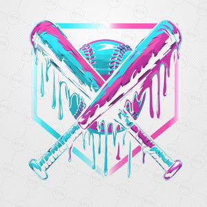 Baseball Drip For Boys Ice Cream Drip Youth Boys Baseball PNG Digital Download