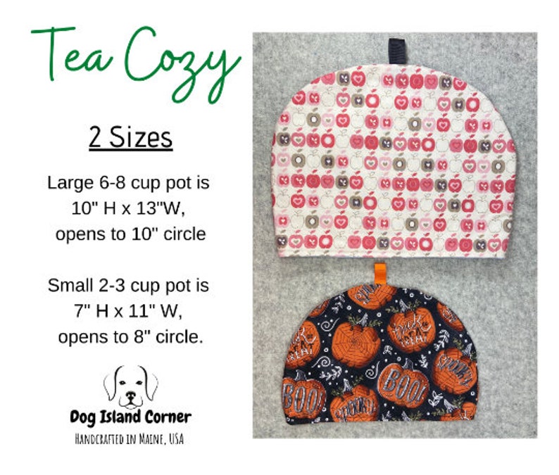 tea lover gift TEA COZY Small 2-3 cup size in Spooky Halloween print teapot warmer
