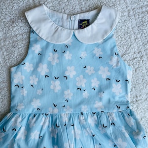 RHYMES Girls 100% Cotton Summer casual Dress. Floral print dress with collars.