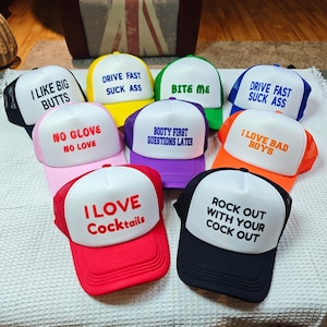 Funny Mother Truckers-Trucker Hat Roulette Pack - Bachelorette hats - Funny inappropriate Trucker Hat Packs - funny trucker foam hat