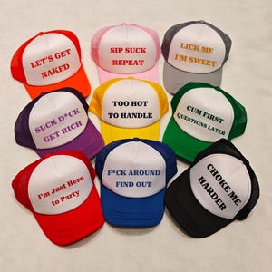 Lot de chapeaux de camionneur sans charnière,jeu de roulette de chapeaux,lot de chapeaux de camionneur amusants,chapeaux de voyage Wild Girls,chapeaux de fête fous,pack de chapeaux sans charnière