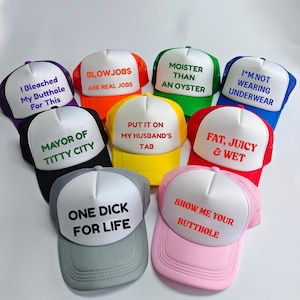 Lot de chapeaux de camionneur sans charnière,jeu de roulette de chapeaux,lot de chapeaux de camionneur amusants,chapeaux de voyage Wild Girls,chapeaux de fête fous,pack de chapeaux sans charnière