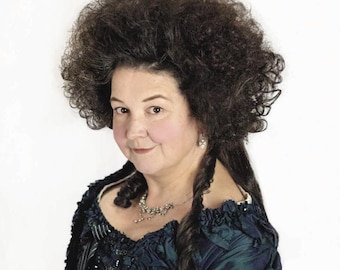 18th Century Women's Wig - 1780s "hedgehog" style - frizzy variation