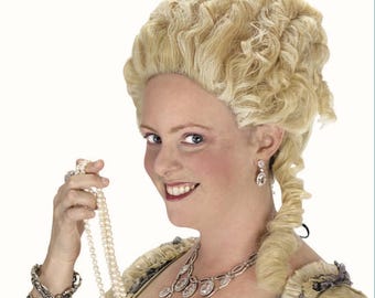18th Century Women's Wig: 1760s tall Du Barry style