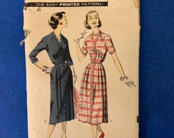 Bust 41 - Vintage 1950s Advance Sewing Pattern 8502 Size 20.5 | Mid century dress, Half Size Pattern (READ CONDITION: Piece Half Missing)
