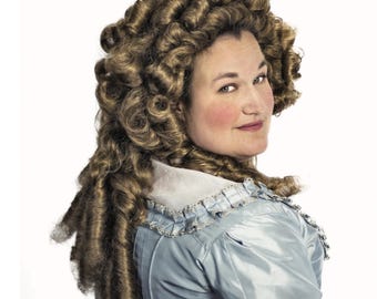 18th Century Women's Wig - 1780s "hedgehog" style - structured curls