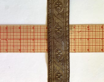Metallic Antique Gold/Brown Trim - 5.25 yds, 1.5"w