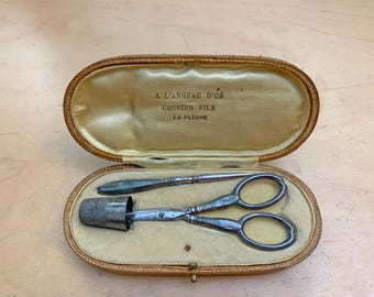 Antique SEWING KIT 19th c. Paris flea market find!