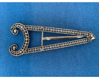 Antique Cut Steel Decorative Buckle - Belt? Hat trim?
