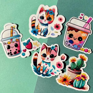 Boba | Kawaii stickers | Autocollant pour bouteilles d'eau