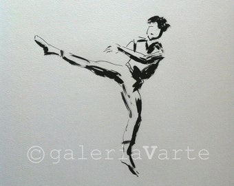 Original ink drawing - Modern Dancer