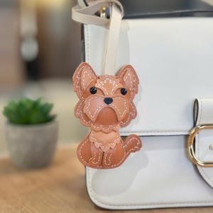 Yorkie (Yorkshire Terrier), Golden Retriever, Spaniel Keychains – Handmade Vegan Leather Dog Bag Charms | Puppy Lover Gift, Purse Accessory
