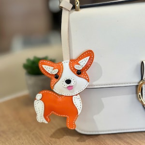 Corgi, Beagle, German Shepherd Keychains – Cute Vegan Leather Dog Bag Charms | Gift for Dog Lovers, Pet Owners, Dog Moms