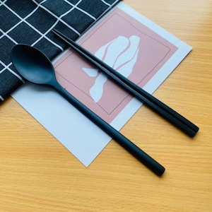 Elegant Handmade Wooden Chopsticks and Spoon Set – Crafted from Natural Sustainable Wood, Perfect for Eco-Friendly Dining, Non-Toxic