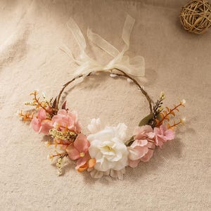 Flower Crown, Flower Tiara, Flower Girl Crown Crown Of Flowers, Hair Accessories,  Boho, Chic, Rustic, Autumn Style, Bridal Crown