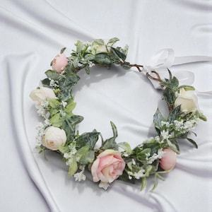 Flower Girl Crown, Crown of Flowers, Flower Crown, Tiara, Boho, Style, Bridal Crown, Flower Crown Wedding