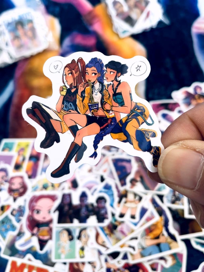 K-pop Demon Hunters Saja Boys Rumi Zoey Mira Vinyl Stickers ...