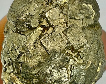 Natural Pyrite Stone | Fool's Gold Crystal Specimen (124.15 Ct)