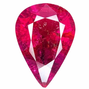 Gema de rubelita rosa rojiza de 6 quilates con talla facetada de fantasía