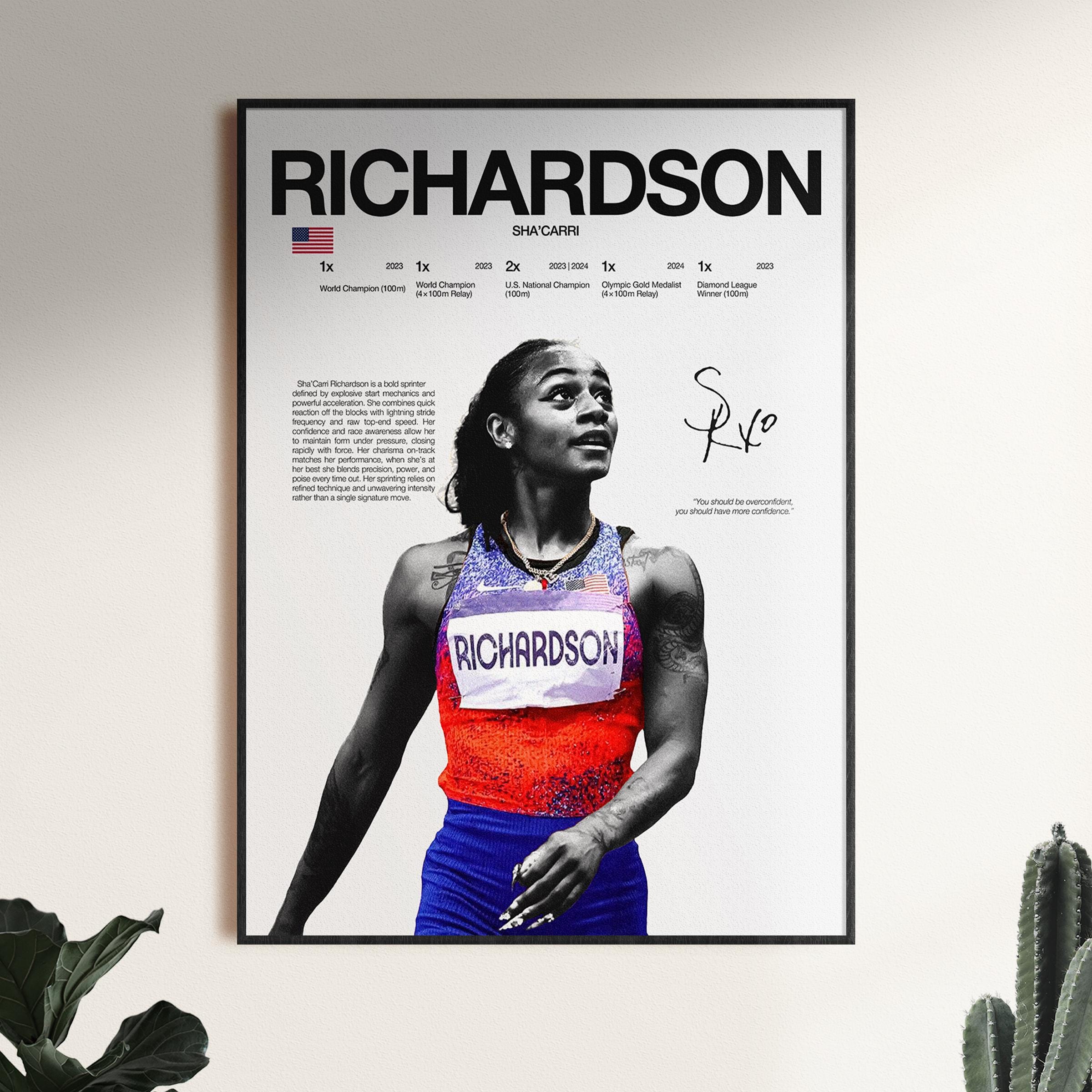 Sha'carri richardson poster - Etsy 日本