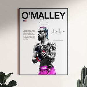 Sean O&#39;Malley Poster, UFC Wall Print, MMA Champion Print, Sugar Sean Digital Download, Fight Night Decor, Mixed Martial Arts Fan Gift