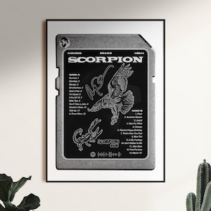 Drake Album Poster Skorpion Digitaler Download Musik Wand Kunst SD Karte Mixtape Stil Hip Hop Rap Album Cover Print 2018 Spotifice