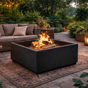 Modern Outdoor Fire Pit, Cast Iron Base, Double Wall Steel, Grill Fire Bowl