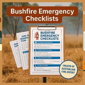High Fire Danger Day Guide PDF | Bushfire Survival Checklist for Families | Instant Download Emergency Prep by Fire Expert