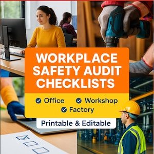 Workplace Safety Audit Checklist Bundle | Office, Workshop - Factory Templates | Printable & Editable Google Docs | WHS Compliance