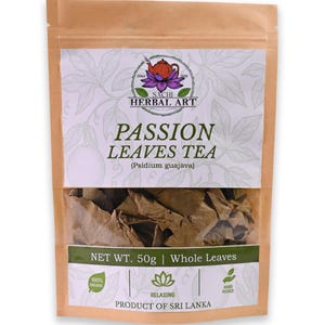 Premium Organic Passion Leaves | Dried Passiflora incarnata | Herbal Tea | Whole, Ground, Tea Bags | Calming Blend | Natural Wellness Gift