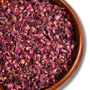 Pétalas de Rosa Orgânicas Premium | Flores de Rosa Secas Comestíveis | Chá de Rosa Damascena | Mistura Floral Relaxante | Presente de Bem-Estar Natural